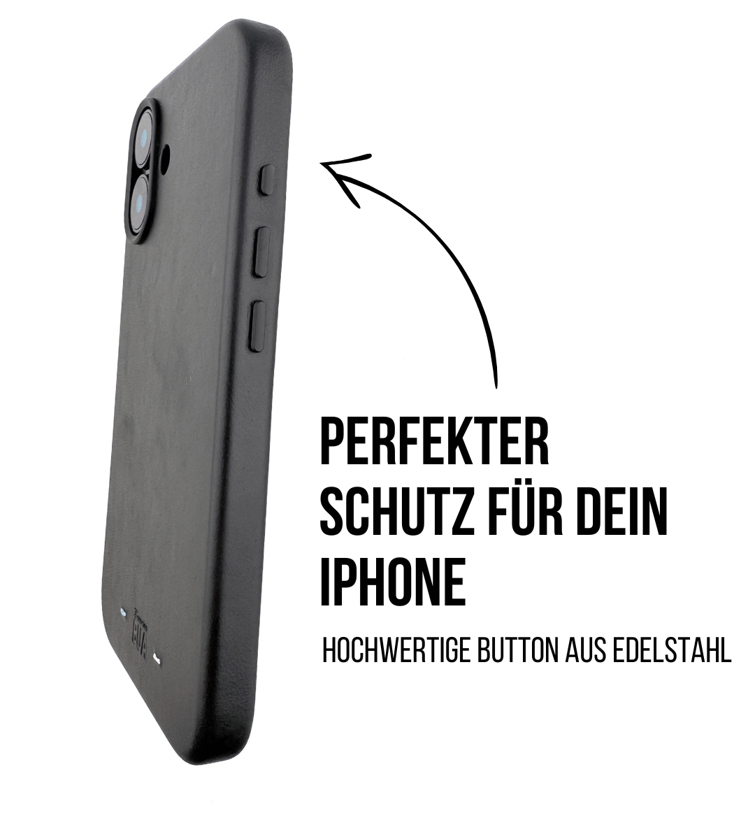 Set Hülle + Wallet | Leder Hülle für dein iPhone + Leder Wallet mit MagSafe Schwarz