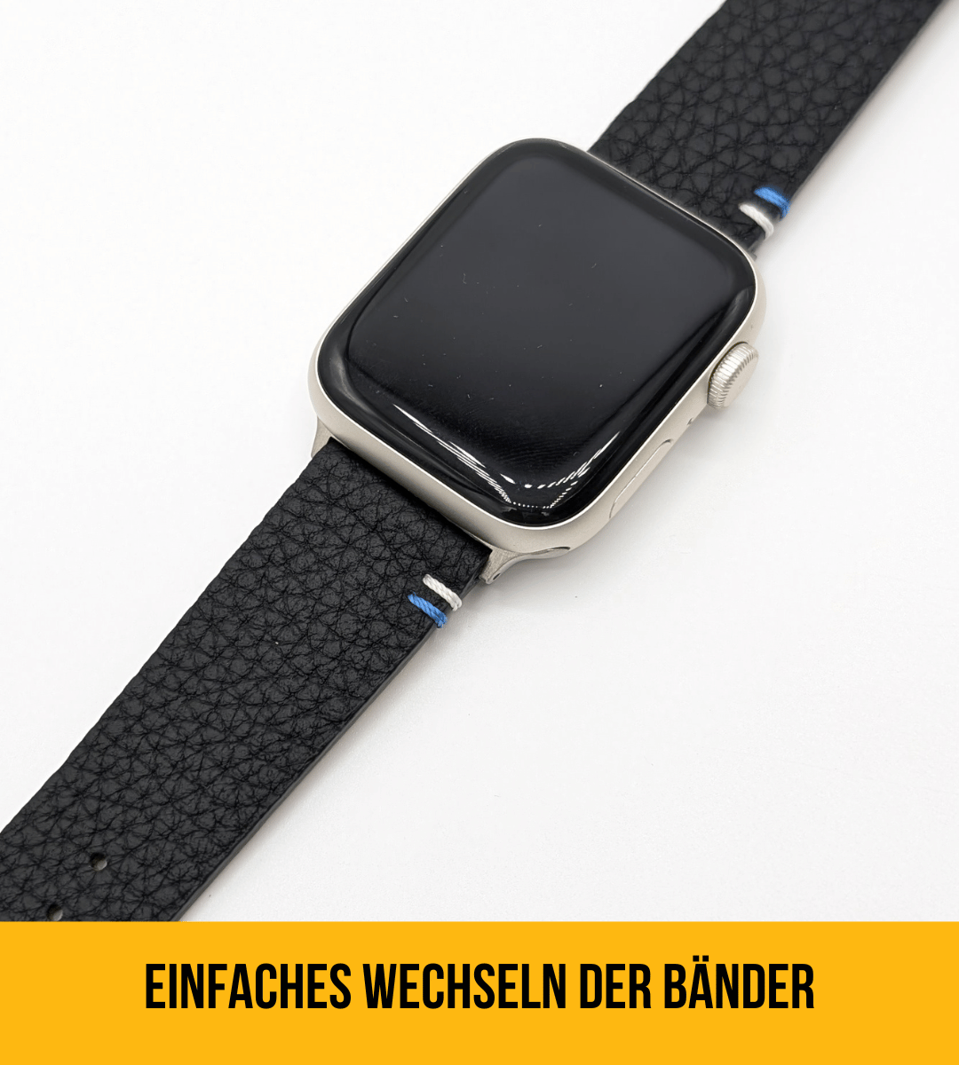 Apple Watch® Schrumpflederband | Schwarz