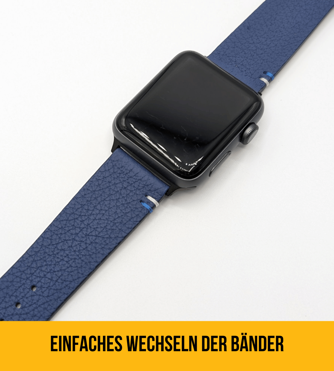 Apple Watch® Schrumpflederband | Royalblau