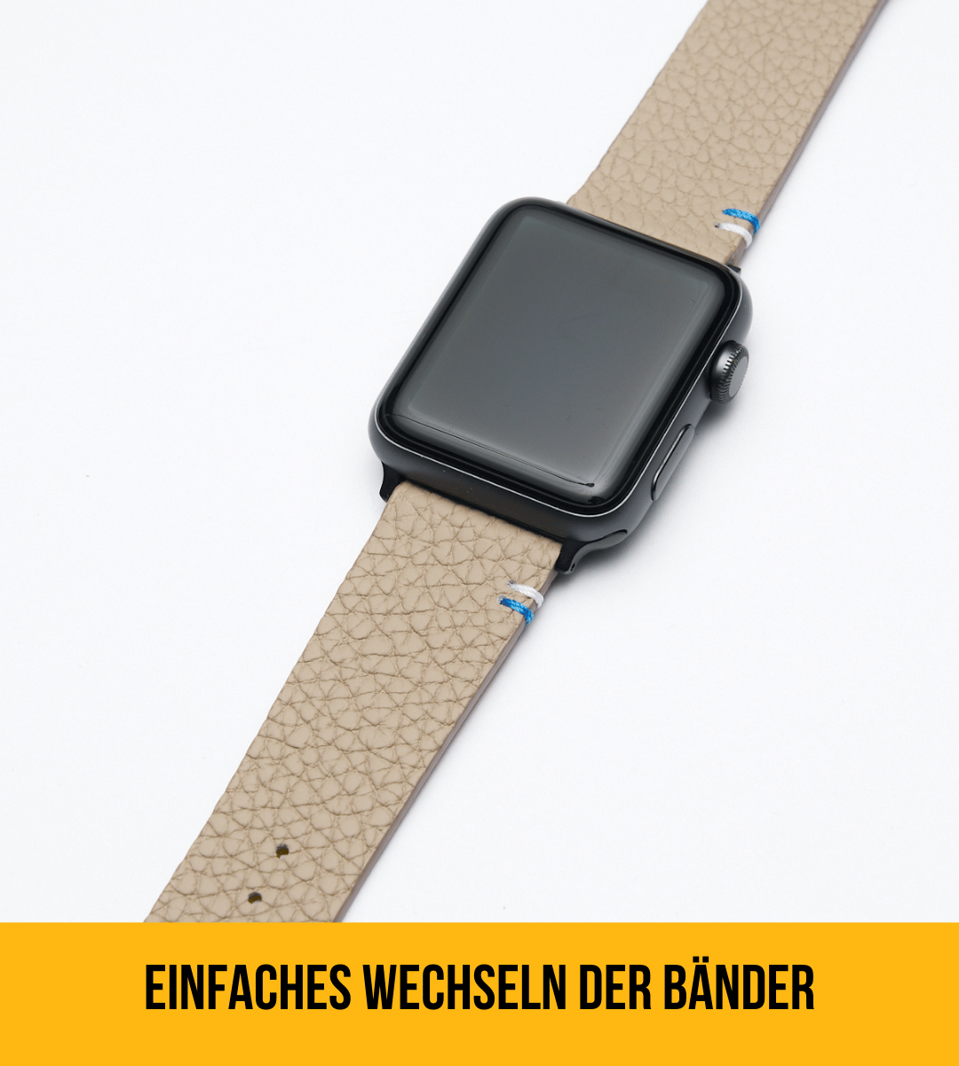 Apple Watch® Schrumpflederband | Hellgrau