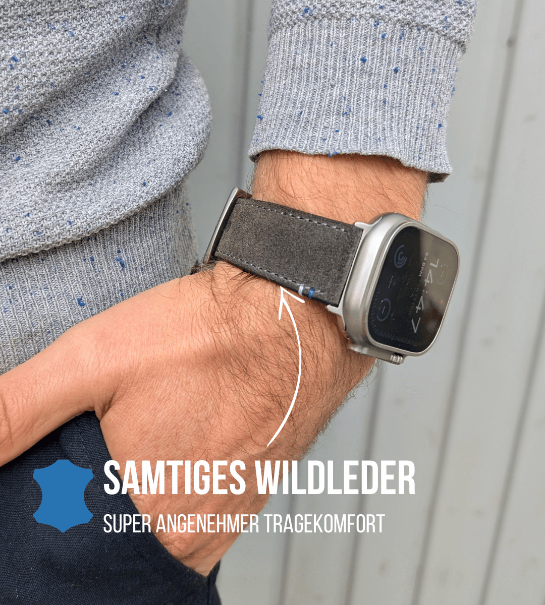 Apple Watch® Ultra Band | Wildleder Grau