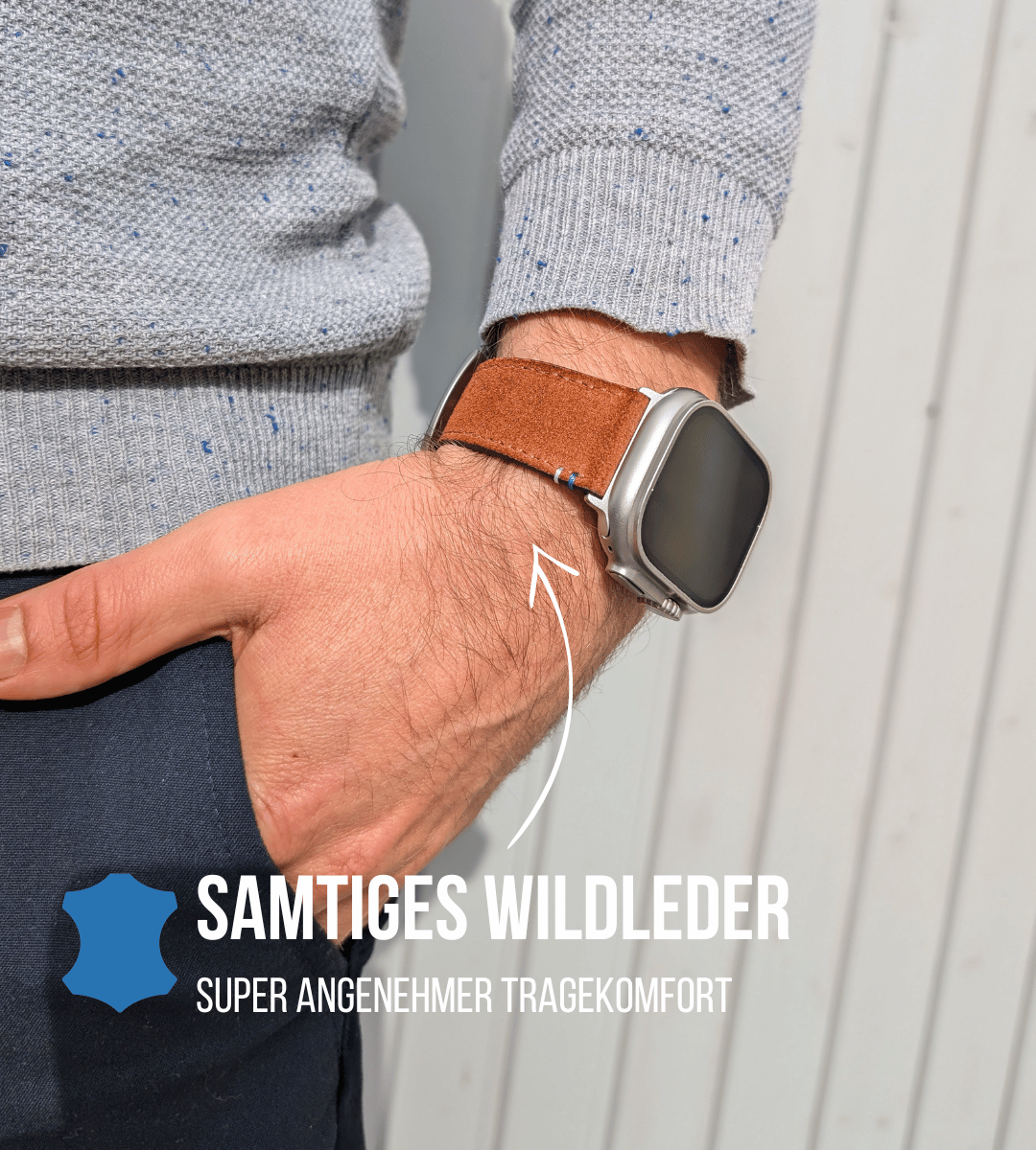 Apple Watch® Ultra Band | Wildleder Mittelbraun